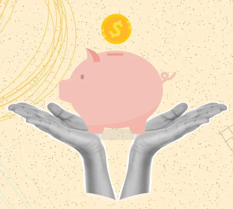 A imagem simboliza economizar.
