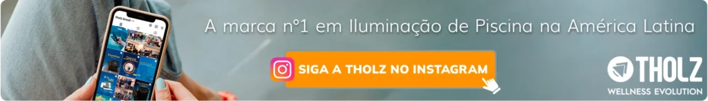 Banner promocional com chamada para baixar e-book sobre automação de piscinas e brincadeiras de Natal na piscina, com destaque para a marca Tholz