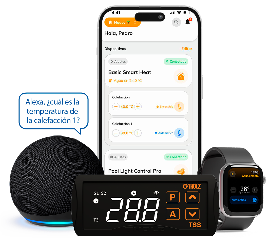 Basic Smartheat Panel Controla la calefacción de tu piscina con solo decir “Alexa”.